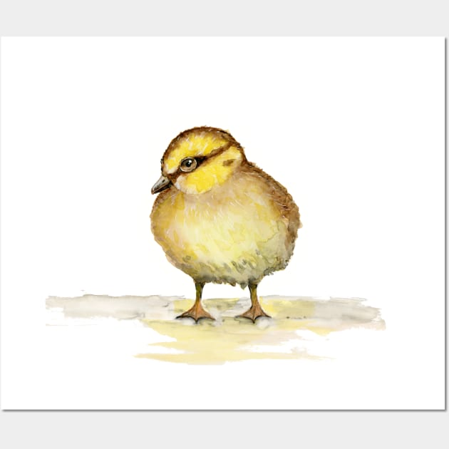 Cute duckling watercolor Wall Art by Bwiselizzy